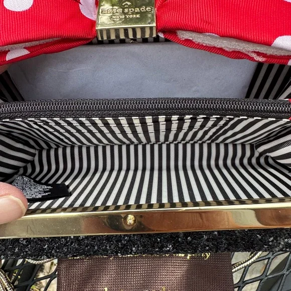 Kate Spade Minnie Mouse Glitter Clasp Clutch - Picture 5 of 7